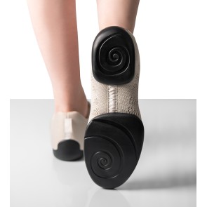 Suny Anna Kern 180 Beige Dames Danssneakers met een gescheiden zool en 2 draaipunten