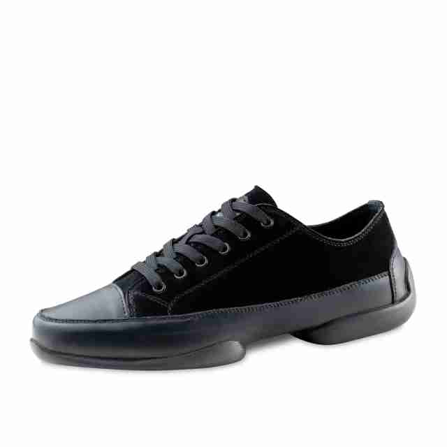 Suny Anna Kern 4005 zwarte Heren Danssneakers met Splitzool