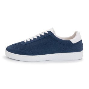 Suny Anna Kern 7005 Geitensuede Blauw Danssneaker met Doorlopende Zool