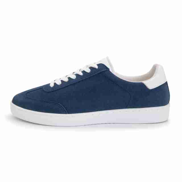 Suny Anna Kern 7005 Geitensuede Blauw Danssneaker met Doorlopende Zool