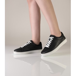 Suny Anna Kern 7010 Comfortabele Zwarte Nappa Leer Sneakers
