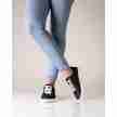 Suny Anna Kern 7010 Zwarte Nappa Leer Sneakers voor binnen en buiten