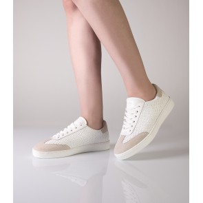 Suny Anna Kern 7020 Suede Wit-Beige Danssneakers met een perfecte pasvorm