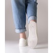 Suny Anna Kern 7025 Witte Nappa Leer Sneakers met volledige zool en 2 draaipunten