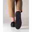 Suny Anna Kern 7030 Zwarte Nappa Leer Sneakers met volledige zool en 2 draaipunten