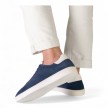 Blauwe heren danssneakers van suede volledige zool Suny 7405 Blauwe heren danssneakers van suede volledige zool Suny 7405