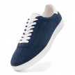 Blauwe heren danssneakers van suede volledige zool Suny 7405 met veters Blauwe heren danssneakers van suede volledige zool Suny 7405 met veters