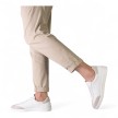 Suny 7420 Suede Wit-Beige Danssneakers met Volledig Zool voor Salsa en Bachata