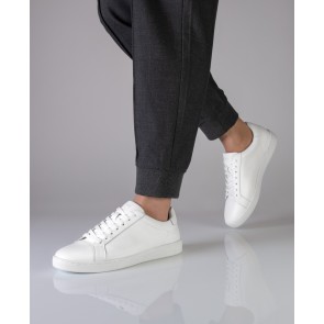 Suny Anna Kern 7425 Witte Nappa Leer Comfortabele Sneakers met volledige zool