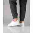 Suny Anna Kern 7425 Witte Nappa Leer Sneakers met volledige zool voor binnen en buiten