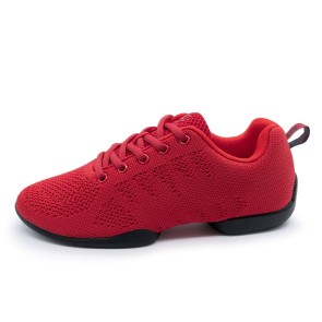 Suny Anna Kern 190 Rode Dames Danssneakers met Splitzool