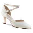 Werner Kern Betty wit satijnen Bruidsschoenen met dichte neus en Enkelbandje lederen zool Werner Kern Betty wit satijnen Bruidsschoenen met dichte neus en Enkelbandje lederen zool