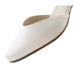 Werner Kern patty wit satijn bruidsschoenen met gesloten teen lederen zool voor buiten dansen Werner Kern patty wit satijn bruidsschoenen met gesloten teen lederen zool voor buiten dansen