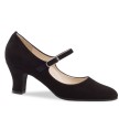 Werner Kern Ashley zwarte suede Dames dansschoenen met Wreefbandje met hakhoogte 6 cm Werner Kern Ashley zwarte suede Dames dansschoenen met Wreefbandje met hakhoogte 6 cm