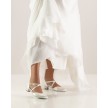 Werner Kern Felice wit satijn dames dansschoenen bruidsschoenen met suede zool
