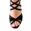 Werner Kern Eva zwart suede dansschoenen dames open teen en meerdere bandjes Werner Kern Eva zwart suede dansschoenen dames open teen en meerdere bandjes