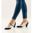 Werner Kern Emma zwart wit dansschoenen vintage dames swing schoenen met wreefbandje Werner Kern Emma zwart wit dansschoenen vintage dames swing schoenen met wreefbandje