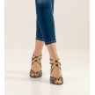 Nueva Epoca Penelope Tango Salsa Dansschoenen met slangen print hoge hak Nueva Epoca Penelope Tango Salsa Dansschoenen met slangen print hoge hak
