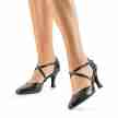 Werner Kern Patty 65 dames dansschoen nappa black zwarte salsaschoenen met dichte neus