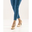 Werner Kern Rita dames dansschoenen satijn beige dichte neus flare hak 6,5 centimeter Werner Kern Rita dames dansschoenen satijn beige dichte neus flare hak 6,5 centimeter